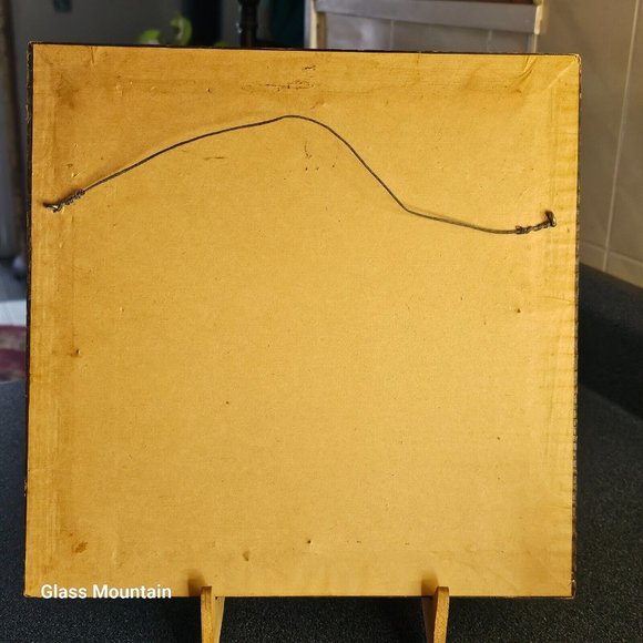 SOLD - Vintage Needlepoint Floral Roses 10X10 Framed Hanging Wall Artwork - Picture 6 of 8